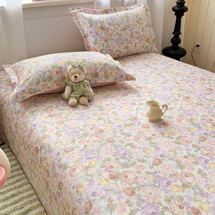 91家纺网 家纺一手货源 找家纺 拾物记 2025新款A类12868全棉纯棉单床单床单单件-提供买家秀和质检报告 悦下花影