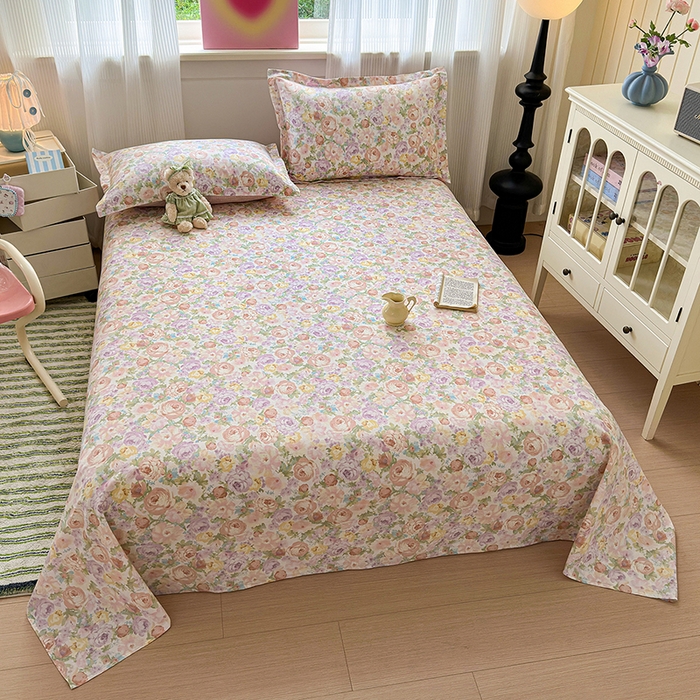 91家纺网 家纺一手货源 找家纺 拾物记 2025新款A类12868全棉纯棉单床单床单单件-提供买家秀和质检报告 悦下花影