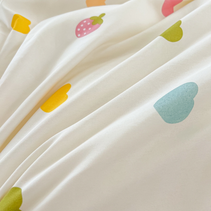 91家纺网 家纺一手货源 找家纺 笠裙家纺 2025新款A类水洗棉韩版S边花边印花床裙四件套 纯爱