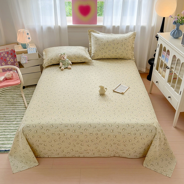 91家纺网 家纺一手货源 找家纺 拾物记 2025新款A类12868全棉纯棉单床单床单单件-提供买家秀和质检报告 恋青柠