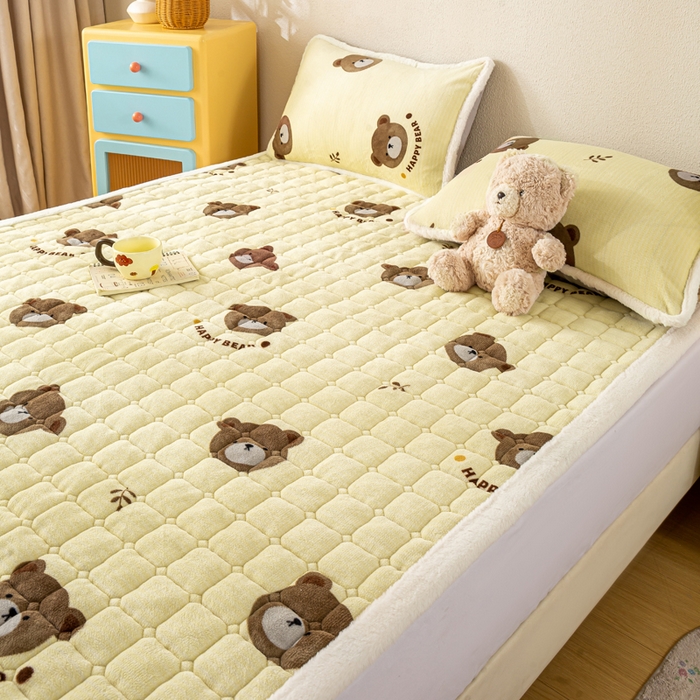 91家纺网 家纺一手货源 找家纺 （总）梦初语 2025新款冬季珊瑚绒牛奶绒加厚床护垫褥子软垫学生宿舍-直播爆款（200克夹棉加厚款）