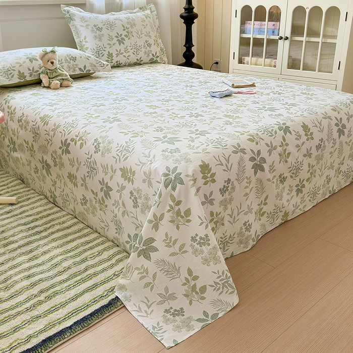 91家纺网 家纺一手货源 找家纺 拾物记 2025新款A类12868全棉纯棉单床单床单单件-提供买家秀和质检报告 洛克庄园-绿