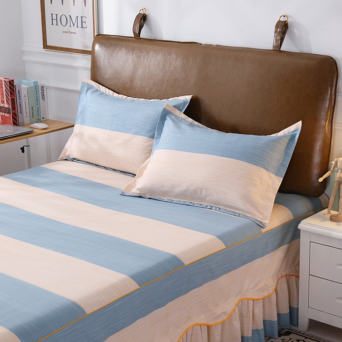 91家纺网 家纺一手货源 找家纺 笠裙家纺 2025新款A类水洗棉韩版S边花边印花床裙四件套 简爱