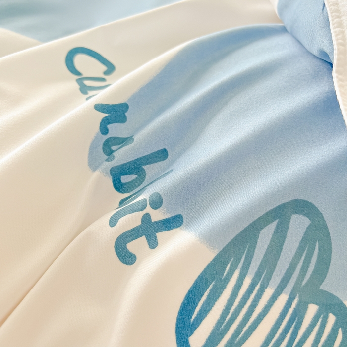 91家纺网 家纺一手货源 找家纺 笠裙家纺 2025新款A类水洗棉韩版S边花边印花床裙四件套 可爱