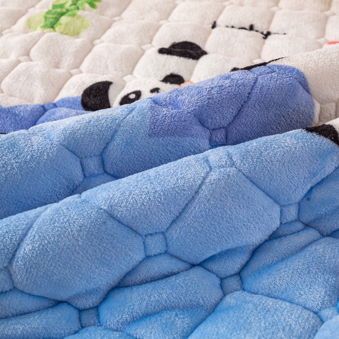 91家纺网 家纺一手货源 找家纺 梦初语 2025新款冬季珊瑚绒牛奶绒加厚床护垫褥子软垫学生宿舍-直播爆款（200克夹棉加厚款） 快乐panda