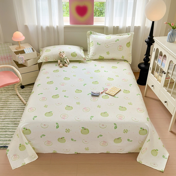 拾物记 2025新款A类12868全棉纯棉单床单床单单件-提供买家秀和质检报告 苹果派对