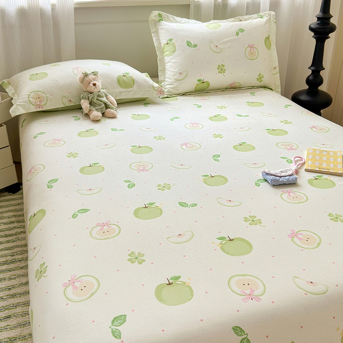 91家纺网 家纺一手货源 找家纺 拾物记 2025新款A类12868全棉纯棉单床单床单单件-提供买家秀和质检报告 苹果派对