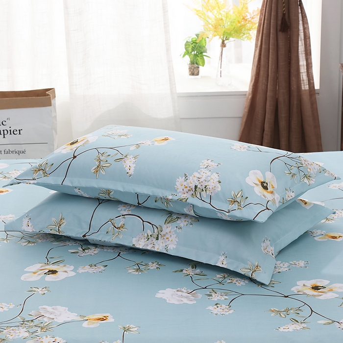 91家纺网 家纺一手货源 找家纺 笠裙家纺 2025新款A类水洗棉韩版S边花边印花床裙四件套 情意正浓