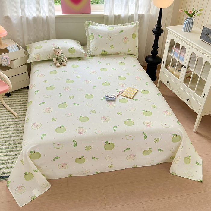 91家纺网 家纺一手货源 找家纺 拾物记 2025新款A类12868全棉纯棉单床单床单单件-提供买家秀和质检报告 苹果派对