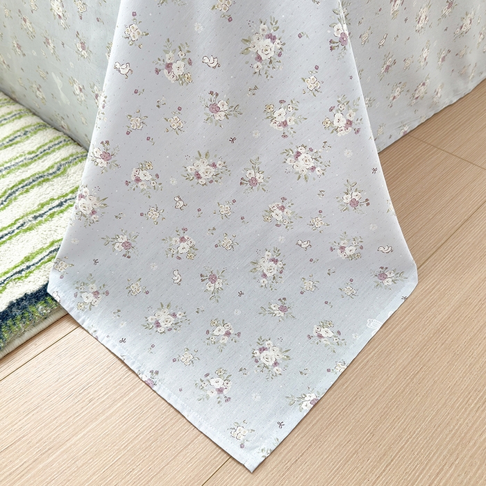 91家纺网 家纺一手货源 找家纺 拾物记 2025新款A类12868全棉纯棉单床单床单单件-提供买家秀和质检报告 浅夏雏菊-灰