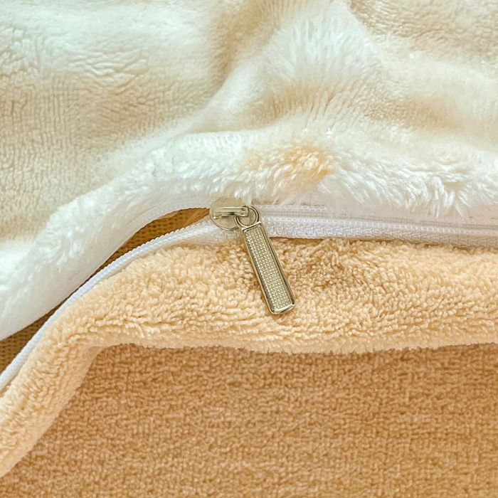 91家纺网 家纺一手货源 找家纺 梦纤绒 2025新款保暖舒适亲肤泡泡绒四件套 鸡心棕