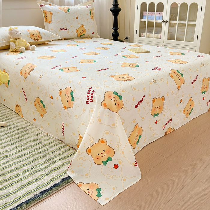 91家纺网 家纺一手货源 找家纺 拾物记 2025新款A类12868全棉纯棉单床单床单单件-提供买家秀和质检报告 瑞迪熊