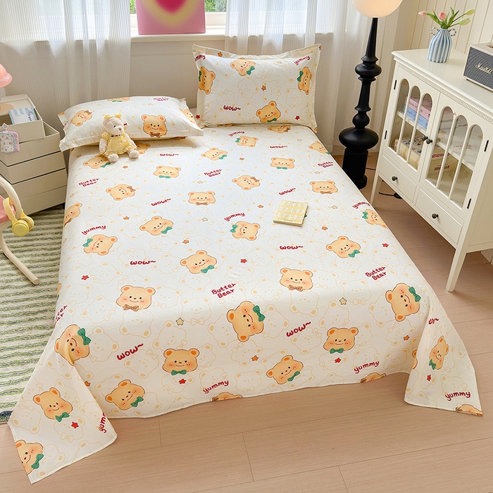 91家纺网 家纺一手货源 找家纺 拾物记 2025新款A类12868全棉纯棉单床单床单单件-提供买家秀和质检报告 瑞迪熊