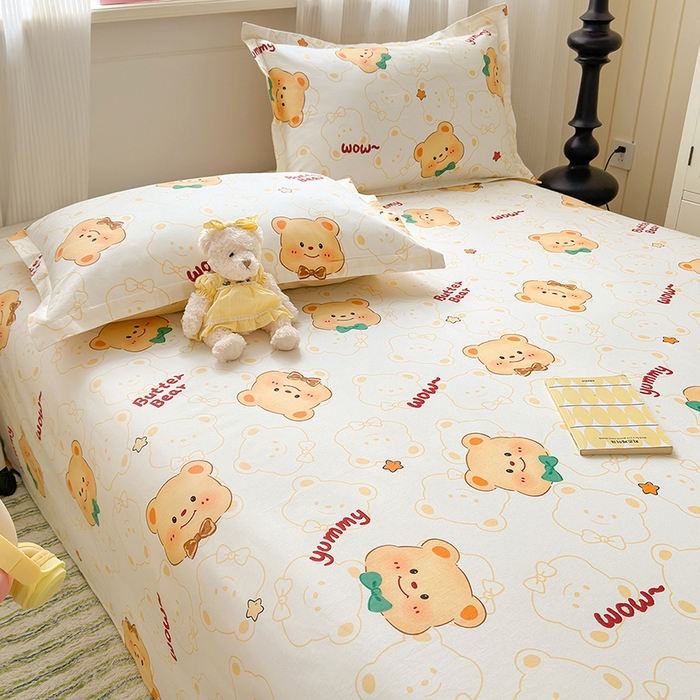 91家纺网 家纺一手货源 找家纺 拾物记 2025新款A类12868全棉纯棉单床单床单单件-提供买家秀和质检报告 瑞迪熊