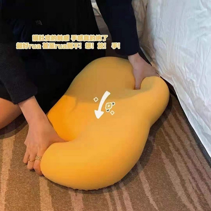 91家纺网 家纺一手货源 找家纺 佳梦达 2025新款猫肚枕枕头枕芯 猫肚枕-黄