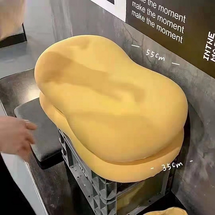 91家纺网 家纺一手货源 找家纺 佳梦达 2025新款猫肚枕枕头枕芯 猫肚枕枕套-黄