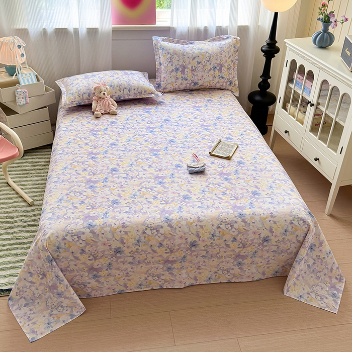 91家纺网 家纺一手货源 找家纺 拾物记 2025新款A类12868新疆全棉纯棉单床单床单单件-提供买家秀和质检报告 香颂蝶舞