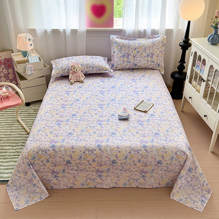 91家纺网 家纺一手货源 找家纺 拾物记 2025新款A类12868新疆全棉纯棉单床单床单单件-提供买家秀和质检报告 香颂蝶舞