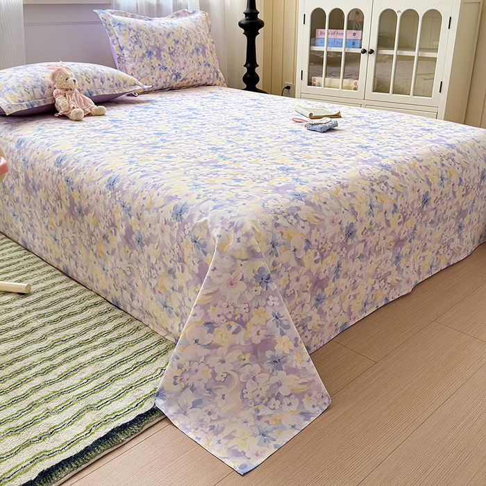 91家纺网 家纺一手货源 找家纺 拾物记 2025新款A类12868新疆全棉纯棉单床单床单单件-提供买家秀和质检报告 香颂蝶舞