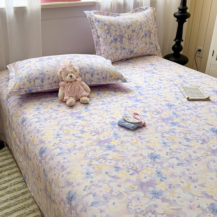 91家纺网 家纺一手货源 找家纺 拾物记 2025新款A类12868新疆全棉纯棉单床单床单单件-提供买家秀和质检报告 香颂蝶舞