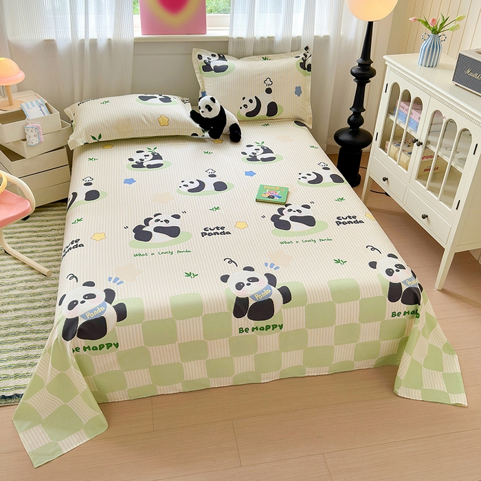 91家纺网 家纺一手货源 找家纺 拾物记 2025新款A类12868新疆全棉纯棉单床单床单单件-提供买家秀和质检报告 小熊猫