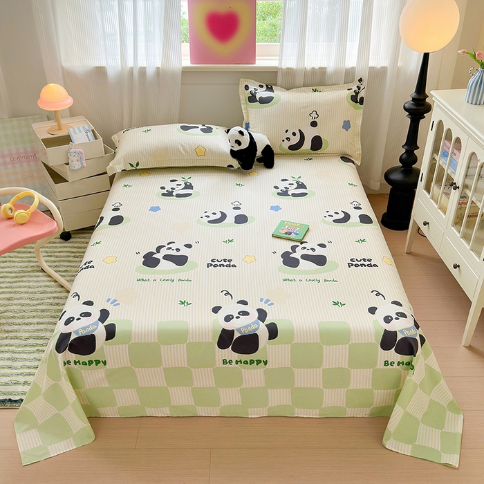 91家纺网 家纺一手货源 找家纺 拾物记 2025新款A类12868新疆全棉纯棉单床单床单单件-提供买家秀和质检报告 小熊猫