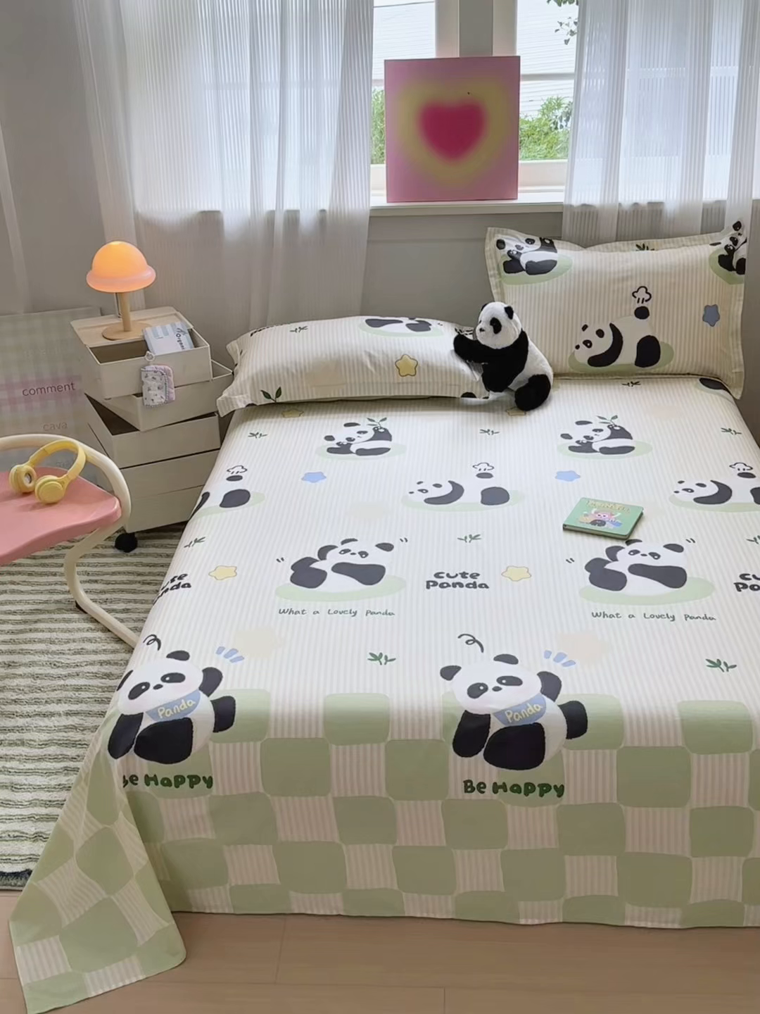 91家纺网 家纺一手货源 找家纺 拾物记 2025新款A类12868新疆全棉纯棉单床单床单单件-提供买家秀和质检报告 小熊猫