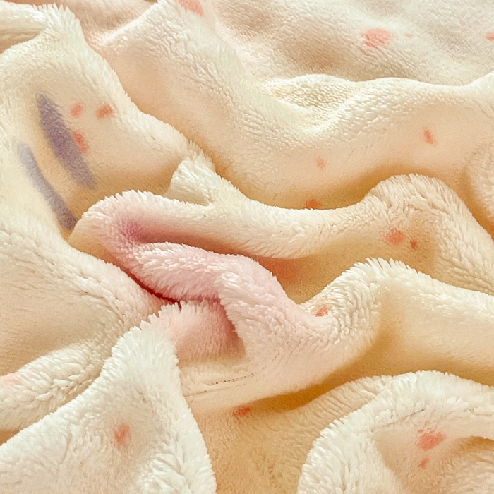 91家纺网 家纺一手货源 找家纺 梦纤绒 2025新款保暖舒适亲肤泡泡绒四件套 梦幻五角星粉