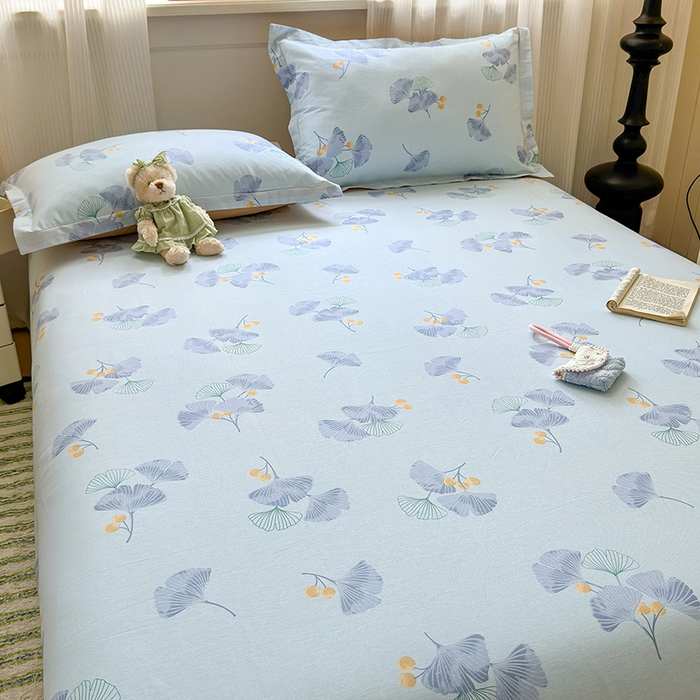 91家纺网 家纺一手货源 找家纺 拾物记 2025新款A类12868全棉纯棉单床单床单单件-提供买家秀和质检报告 银杏叶