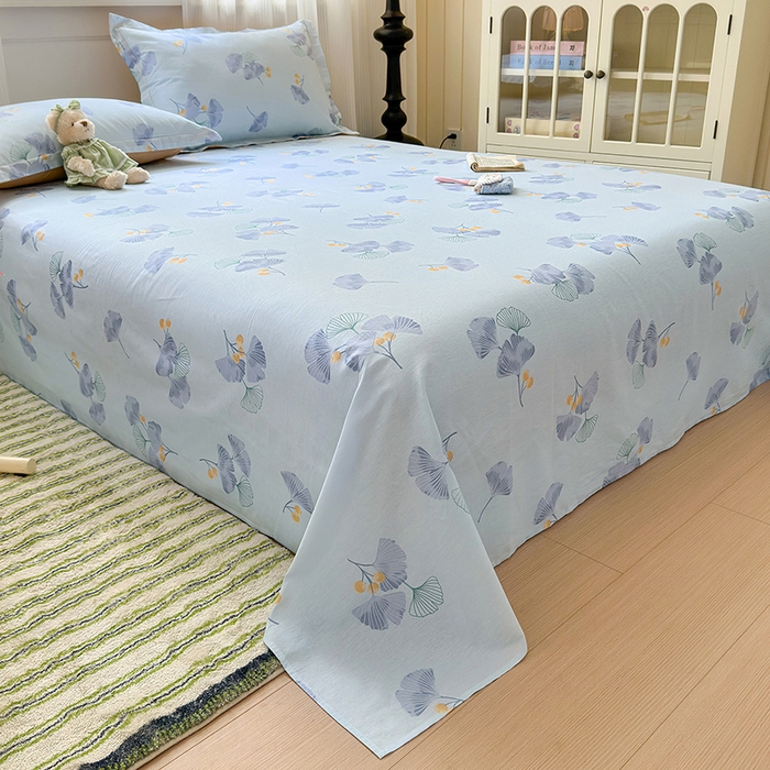 91家纺网 家纺一手货源 找家纺 拾物记 2025新款A类12868全棉纯棉单床单床单单件-提供买家秀和质检报告 银杏叶