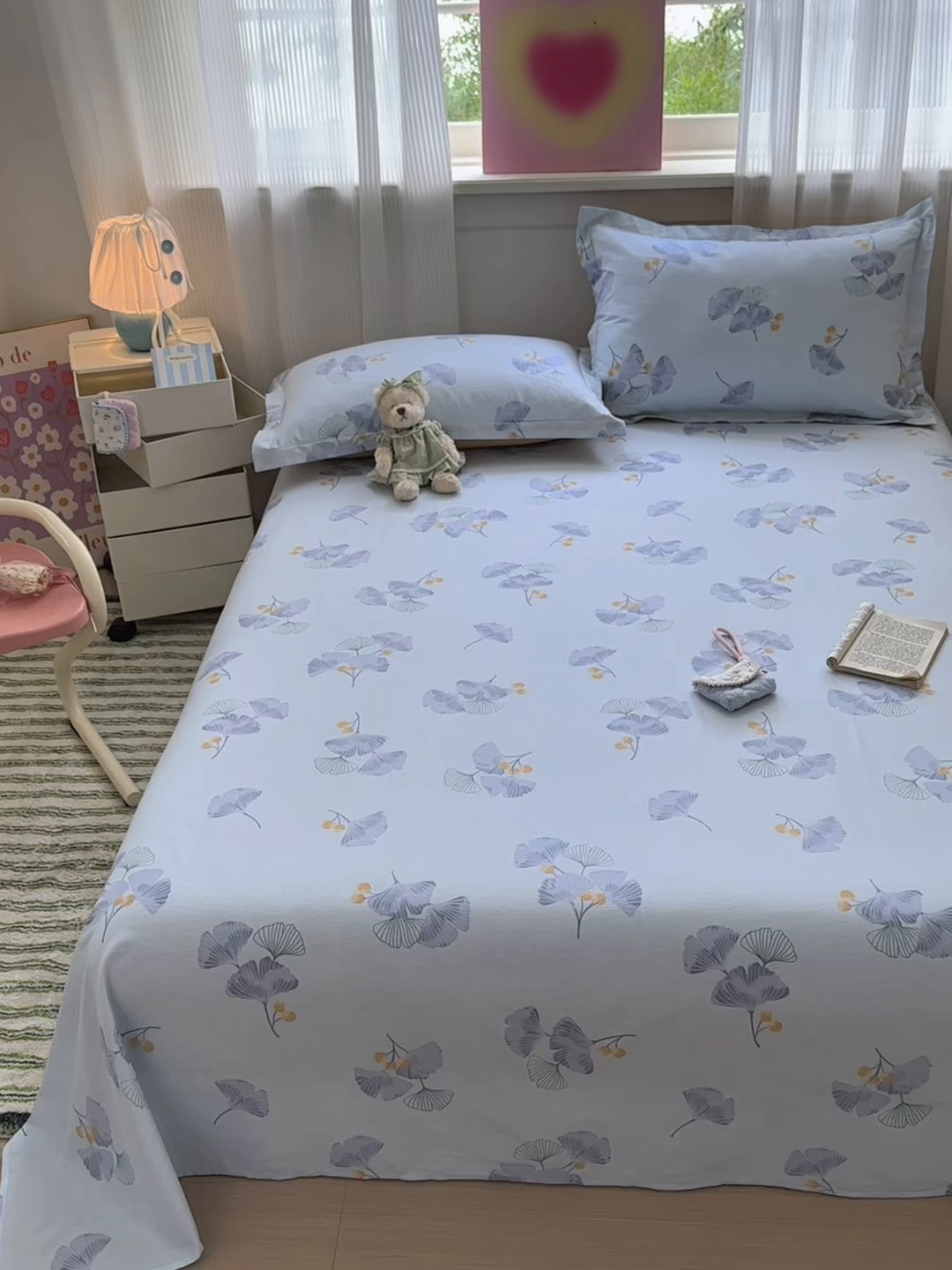 91家纺网 家纺一手货源 找家纺 拾物记 2025新款A类12868全棉纯棉单床单床单单件-提供买家秀和质检报告 银杏叶