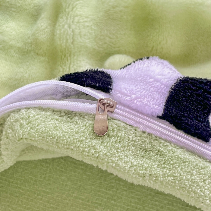 91家纺网 家纺一手货源 找家纺 梦纤绒 2025新款保暖舒适亲肤泡泡绒四件套 熊猫绿