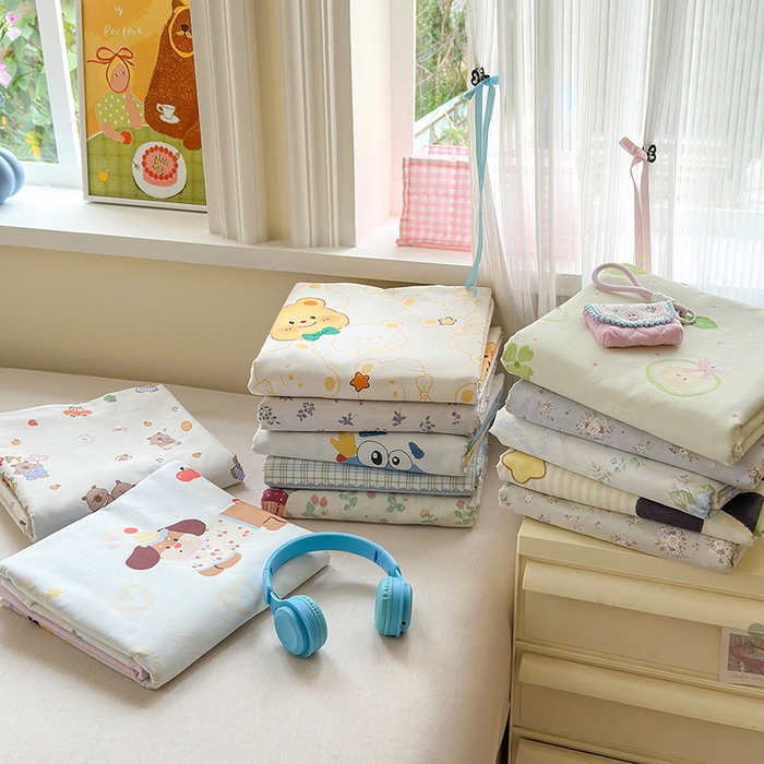 91家纺网 家纺一手货源 找家纺 拾物记 2025新款A类12868全棉纯棉单床单床单单件-提供买家秀和质检报告 组合图仅供展示不可下单