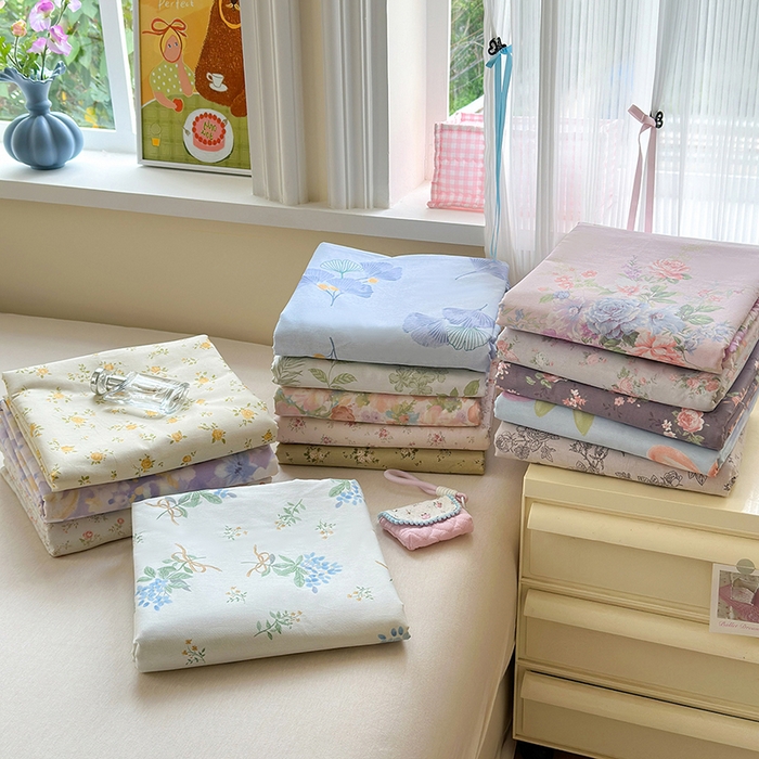 91家纺网 家纺一手货源 找家纺 拾物记 2025新款A类12868全棉纯棉单床单床单单件-提供买家秀和质检报告 组合图仅供展示不可下单