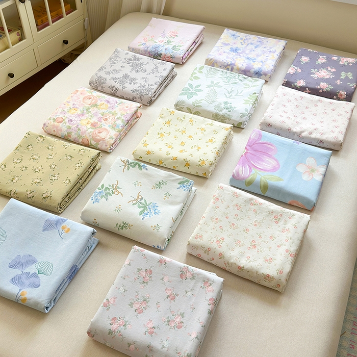 91家纺网 家纺一手货源 找家纺 拾物记 2025新款A类12868全棉纯棉单床单床单单件-提供买家秀和质检报告 组合图仅供展示不可下单