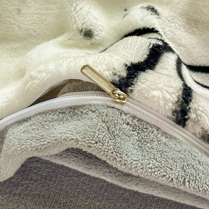 91家纺网 家纺一手货源 找家纺 梦纤绒 2025新款保暖舒适亲肤泡泡绒四件套 云纹五角星