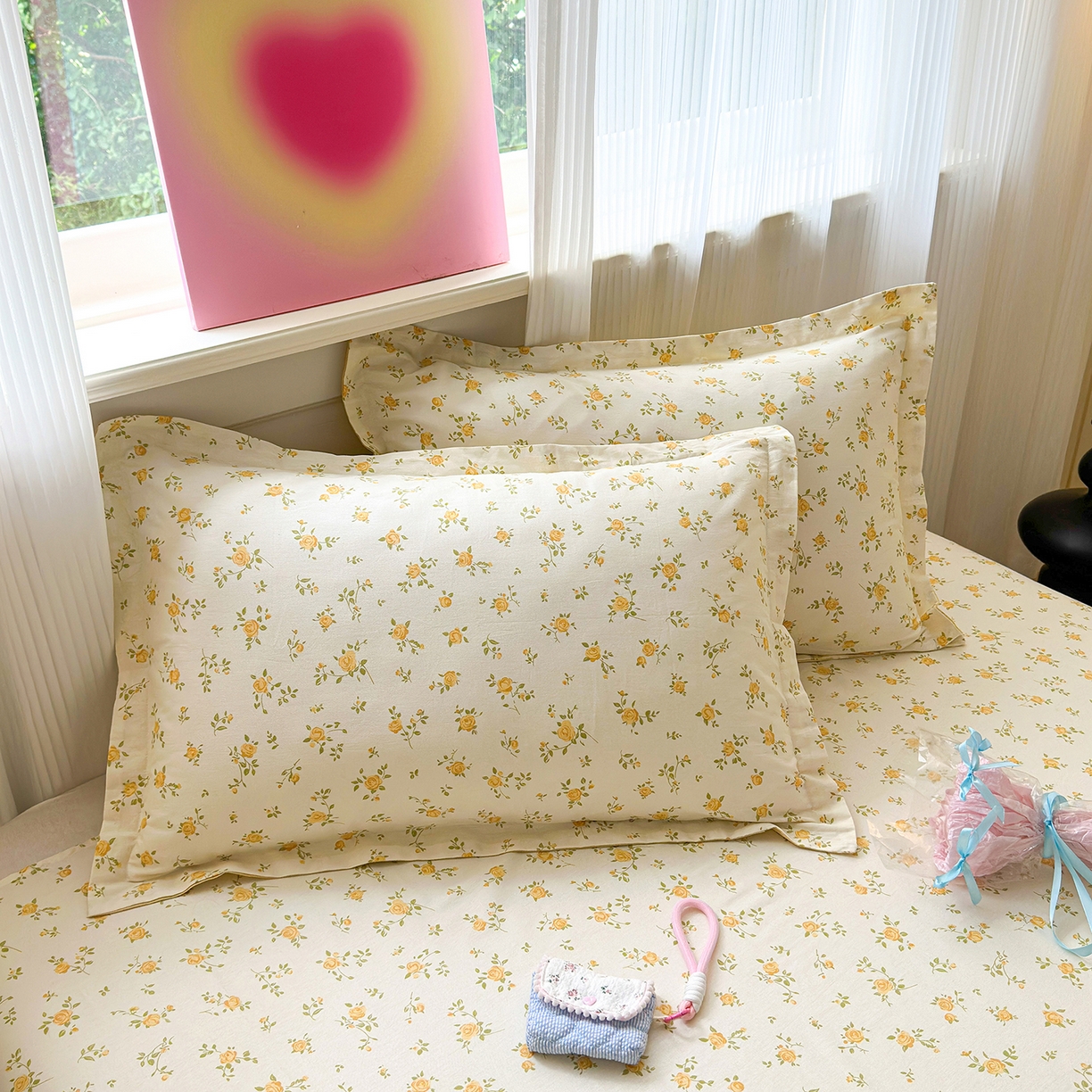 拾物记 2025新款A类12868全棉纯棉单枕套枕套单件-提供买家秀和质检报告 故事小黄花