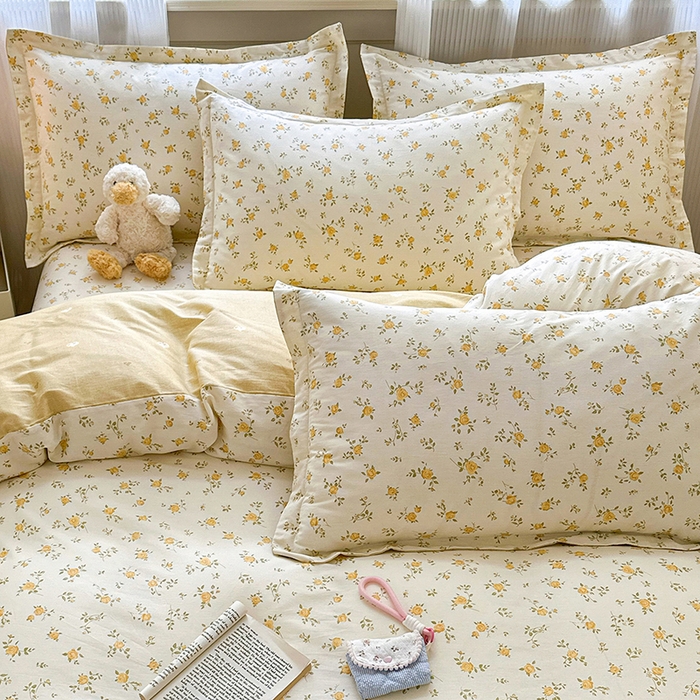 91家纺网 家纺一手货源 找家纺 拾物记 2025新款A类12868全棉纯棉单枕套枕套单件-提供买家秀和质检报告 故事小黄花