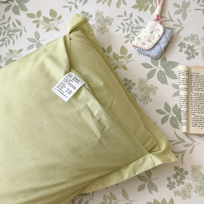 91家纺网 家纺一手货源 找家纺 拾物记 2025新款A类12868全棉纯棉单枕套枕套单件-提供买家秀和质检报告 洛克庄园-绿