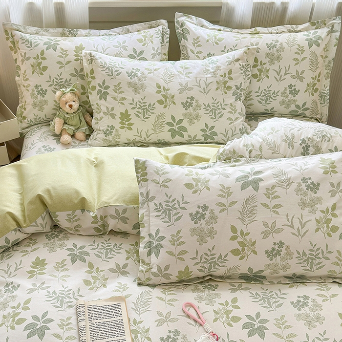 91家纺网 家纺一手货源 找家纺 拾物记 2025新款A类12868全棉纯棉单枕套枕套单件-提供买家秀和质检报告 洛克庄园-绿