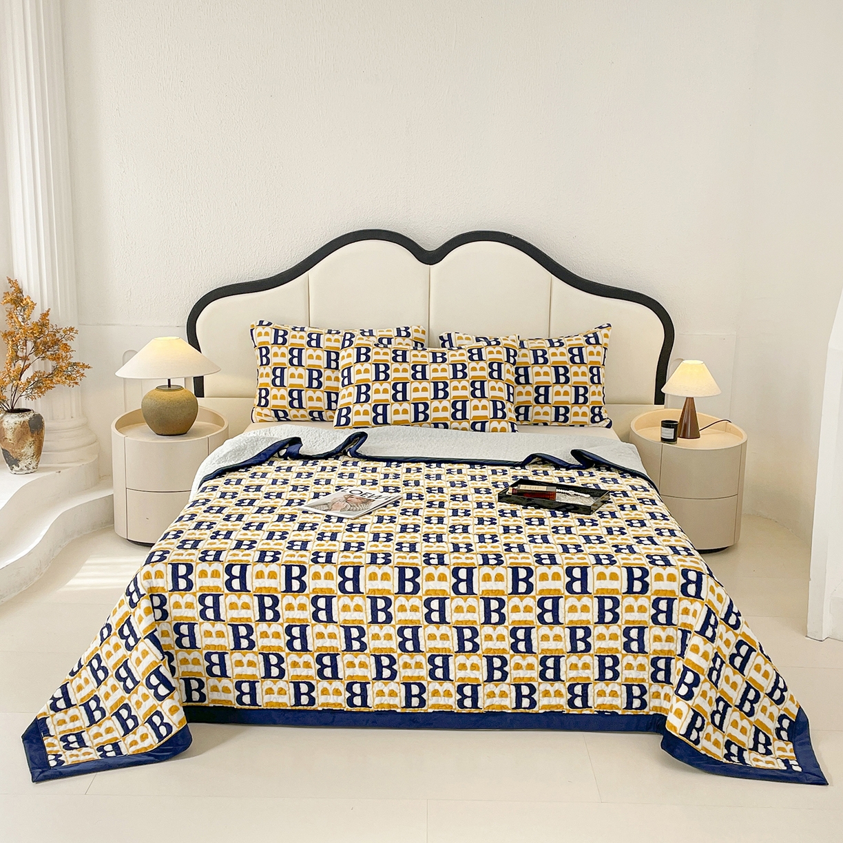 91家纺网 家纺一手货源 找家纺 （总）大渔生活 2025新款高克重牛奶绒夹棉床盖系列