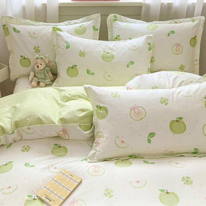 91家纺网 家纺一手货源 找家纺 拾物记 2025新款A类12868全棉纯棉单枕套枕套单件-提供买家秀和质检报告 苹果派对