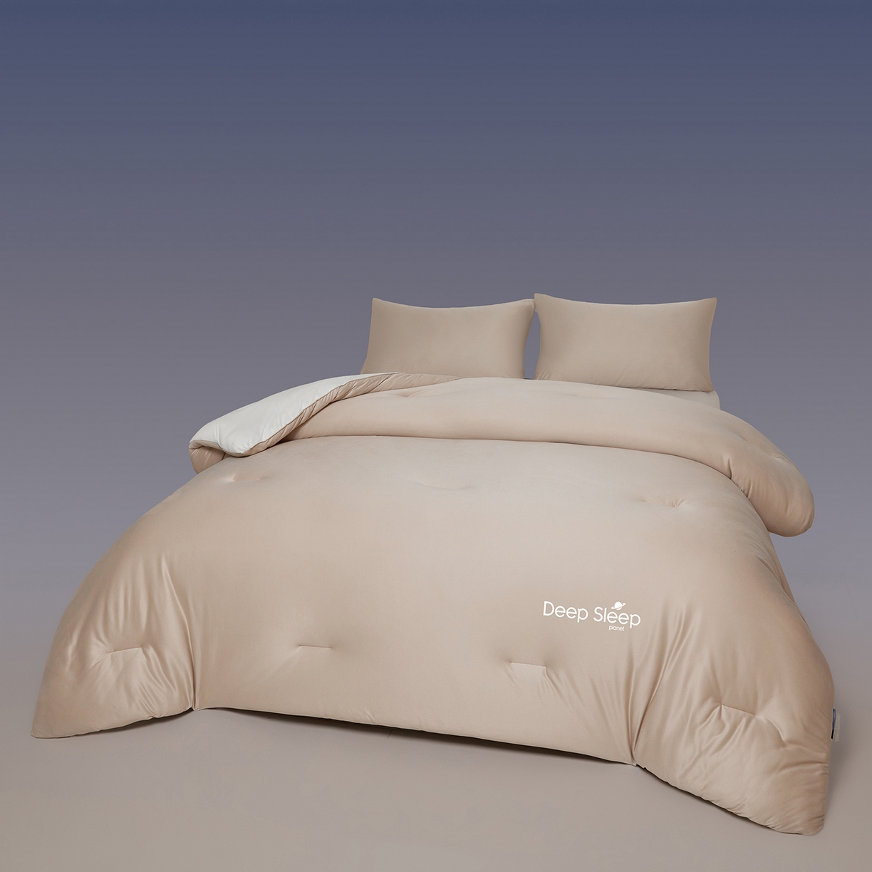 91家纺网 家纺一手货源 找家纺 老帅的工厂店 2025新款深睡星球针织棉控温被pro被子被芯 杏仁咖