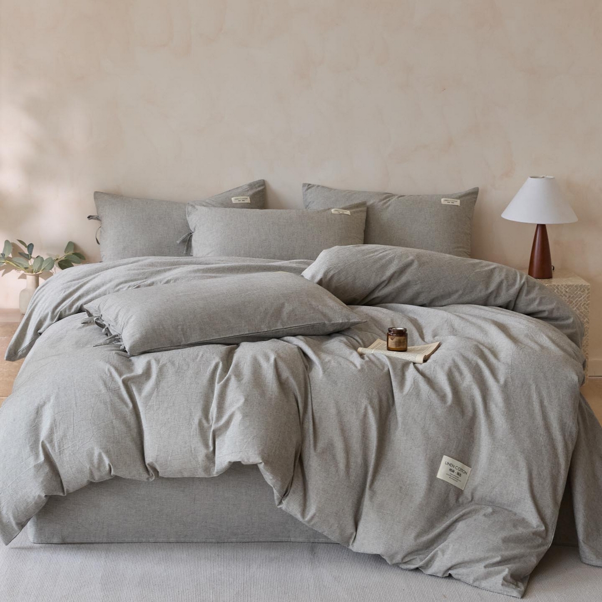 91家纺网 家纺一手货源 找家纺 （总）涵宸家纺 2025新款色织棉麻四件套