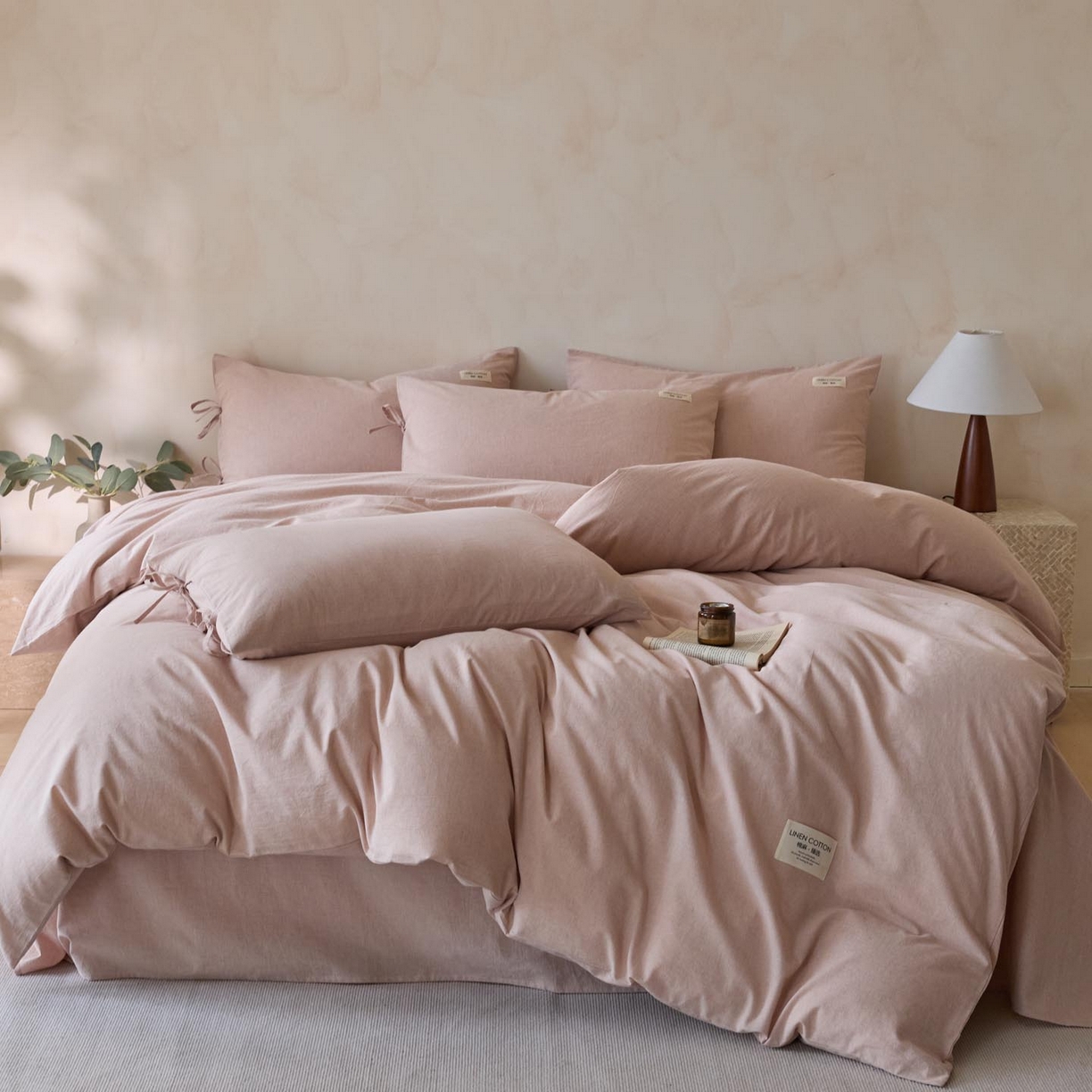 91家纺网 家纺一手货源 找家纺 （总）涵宸家纺 2025新款色织棉麻四件套