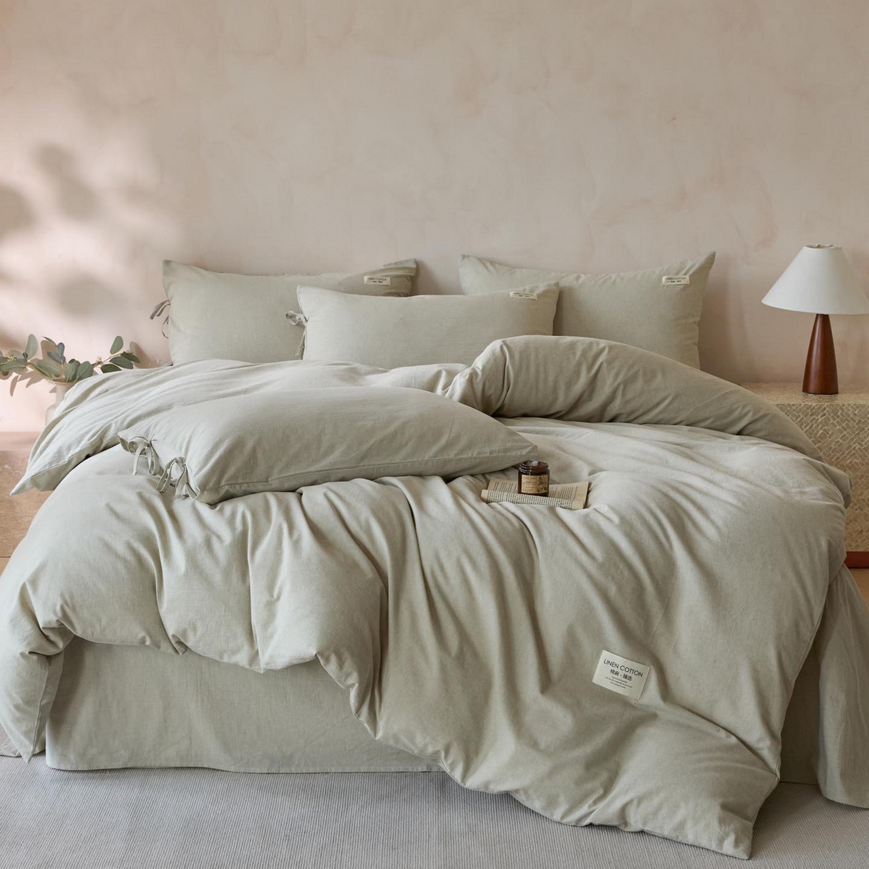 91家纺网 家纺一手货源 找家纺 （总）涵宸家纺 2025新款色织棉麻四件套