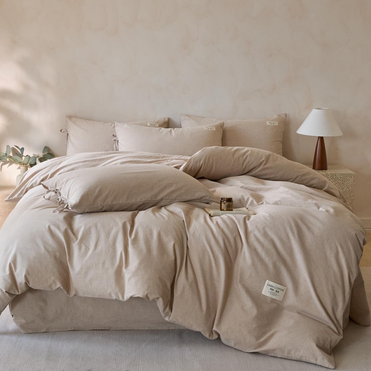 91家纺网 家纺一手货源 找家纺 （总）涵宸家纺 2025新款色织棉麻四件套