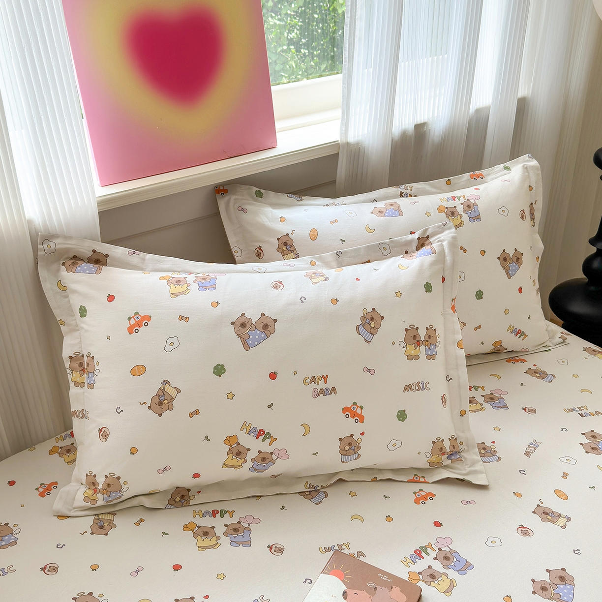 拾物记 2025新款A类12868全棉纯棉单枕套枕套单件-提供买家秀和质检报告 音乐卡皮