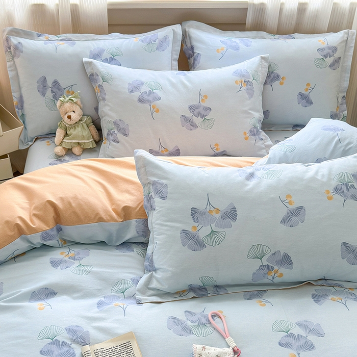 91家纺网 家纺一手货源 找家纺 拾物记 2025新款A类12868全棉纯棉单枕套枕套单件-提供买家秀和质检报告 银杏叶