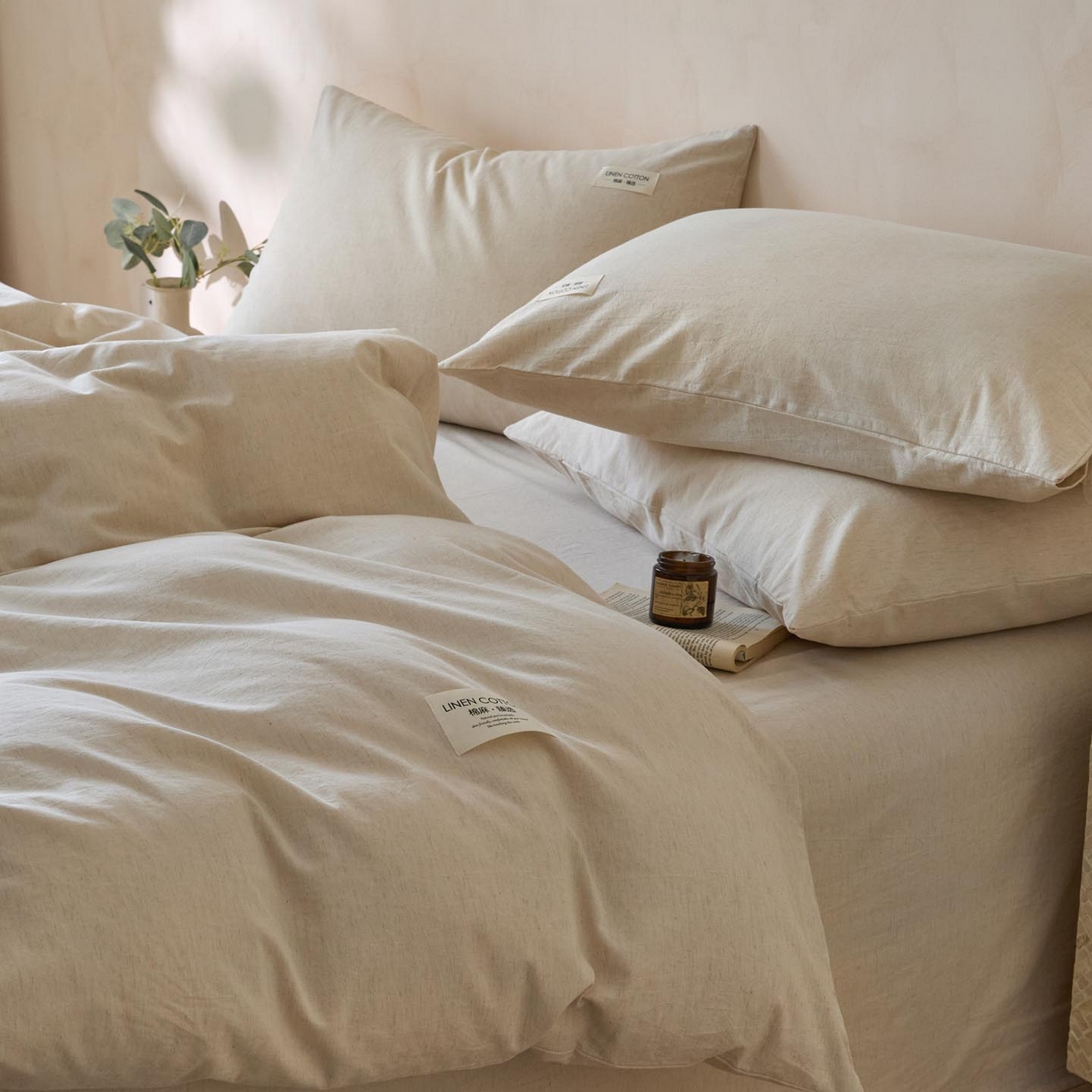 91家纺网 家纺一手货源 找家纺 （总）涵宸家纺 2025新款色织棉麻四件套